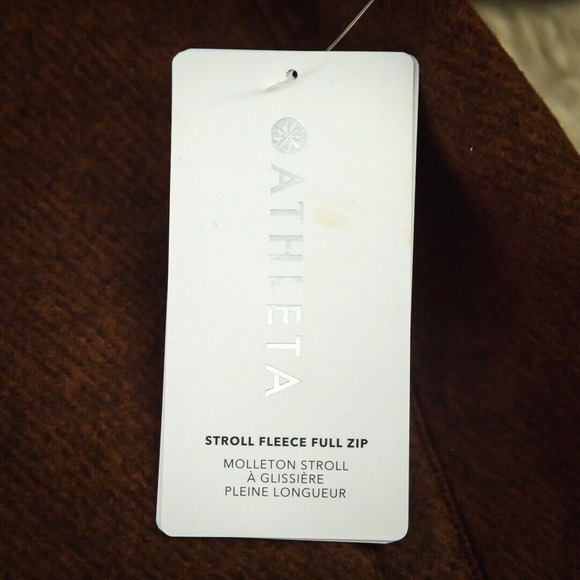 Athleta Size Large L Stroll Fleece Full Zip Long Long Sleeve Active Jacket NEW - Picture 4 of 8